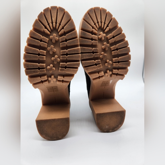 Dolce Vita Waterproof Suede Olive Green Chunky Boots Size 8.5 - Picture 7 of 8